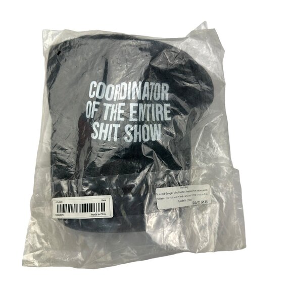 Coordinator Of The Entire Sh-t Show Funny Black Cotton Ball Cap Adjustable NIP - Picture 1 of 3